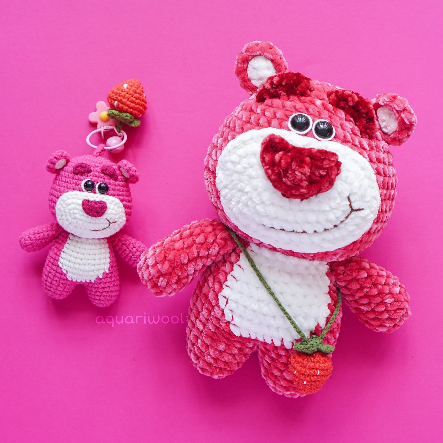 Strawberry Bear Crochet Pattern: Amigurumi Plush Toy (PDF)
