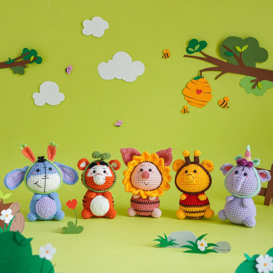 Winnie the Pooh & Friends Crochet Pattern: Amigurumi Doll Bundle (PDF)