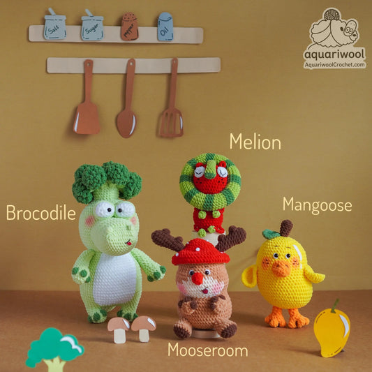 Botanimals Crochet Pattern Bundle: Kawaii Fruit Animal Amigurumi (PDF)