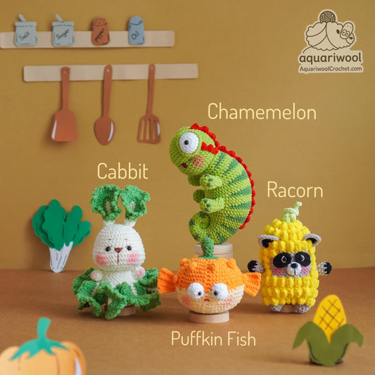 Botanimals Crochet Pattern Bundle: Kawaii Fruit Animal Amigurumi (PDF)