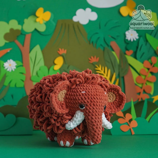 Mammoth Crochet Pattern PDF: Kawaii Woolly Amigurumi Toy