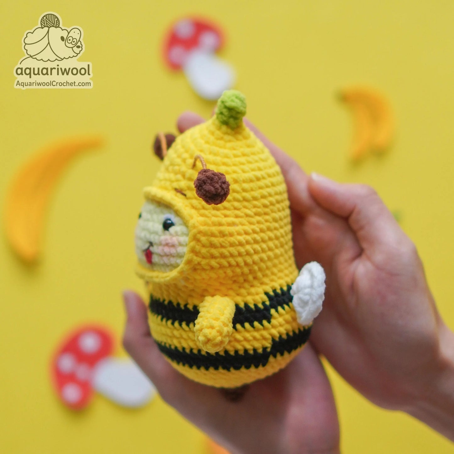 PDF – Beenana | Cute Kawaii Bee & Banana Plush Toy | Animal Vegetable Amigurumi