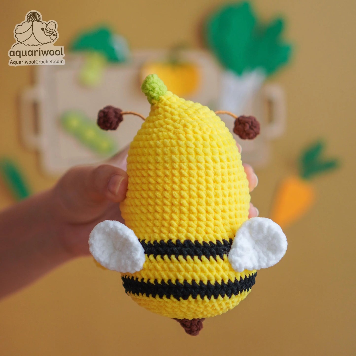 PDF – Beenana | Cute Kawaii Bee & Banana Plush Toy | Animal Vegetable Amigurumi