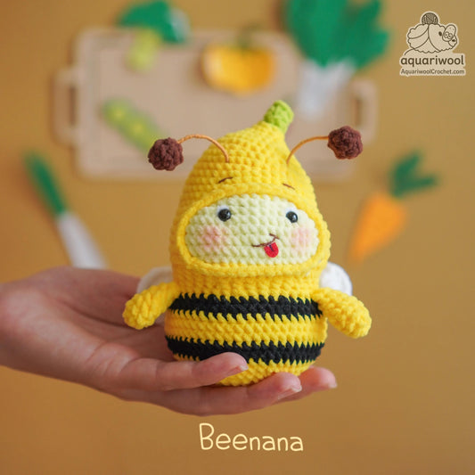 PDF – Beenana | Cute Kawaii Bee & Banana Plush Toy | Animal Vegetable Amigurumi