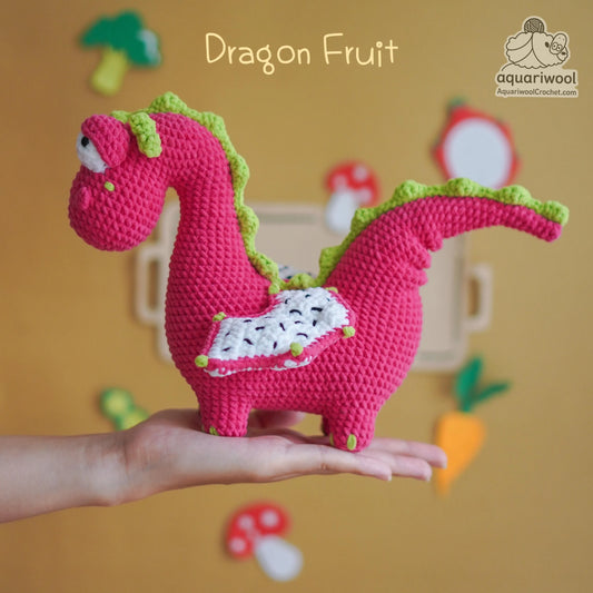 Dragon Fruit Crochet Pattern PDF: Kawaii Dragon Amigurumi