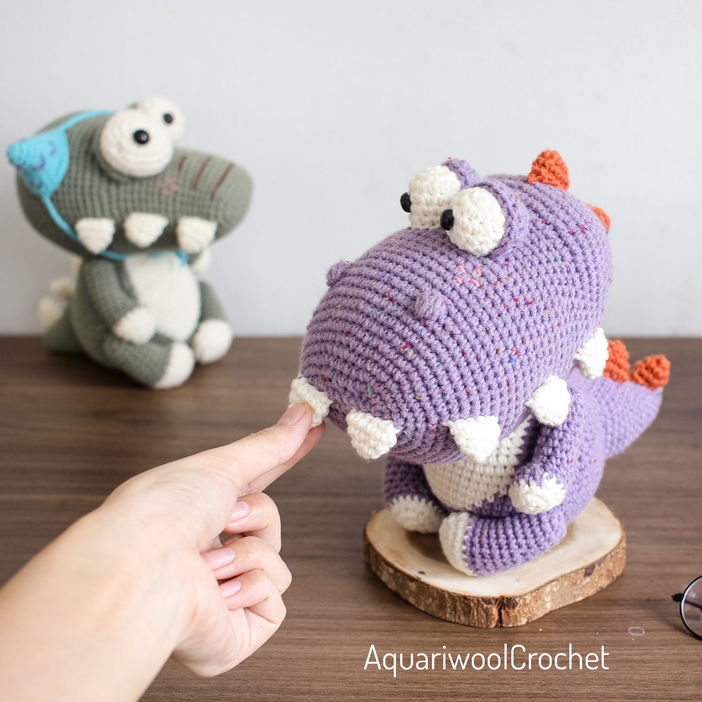 Dino Dinosaur Crochet Pattern: Amigurumi Doll (PDF)