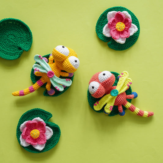 Libellule & 3 Grenouilles