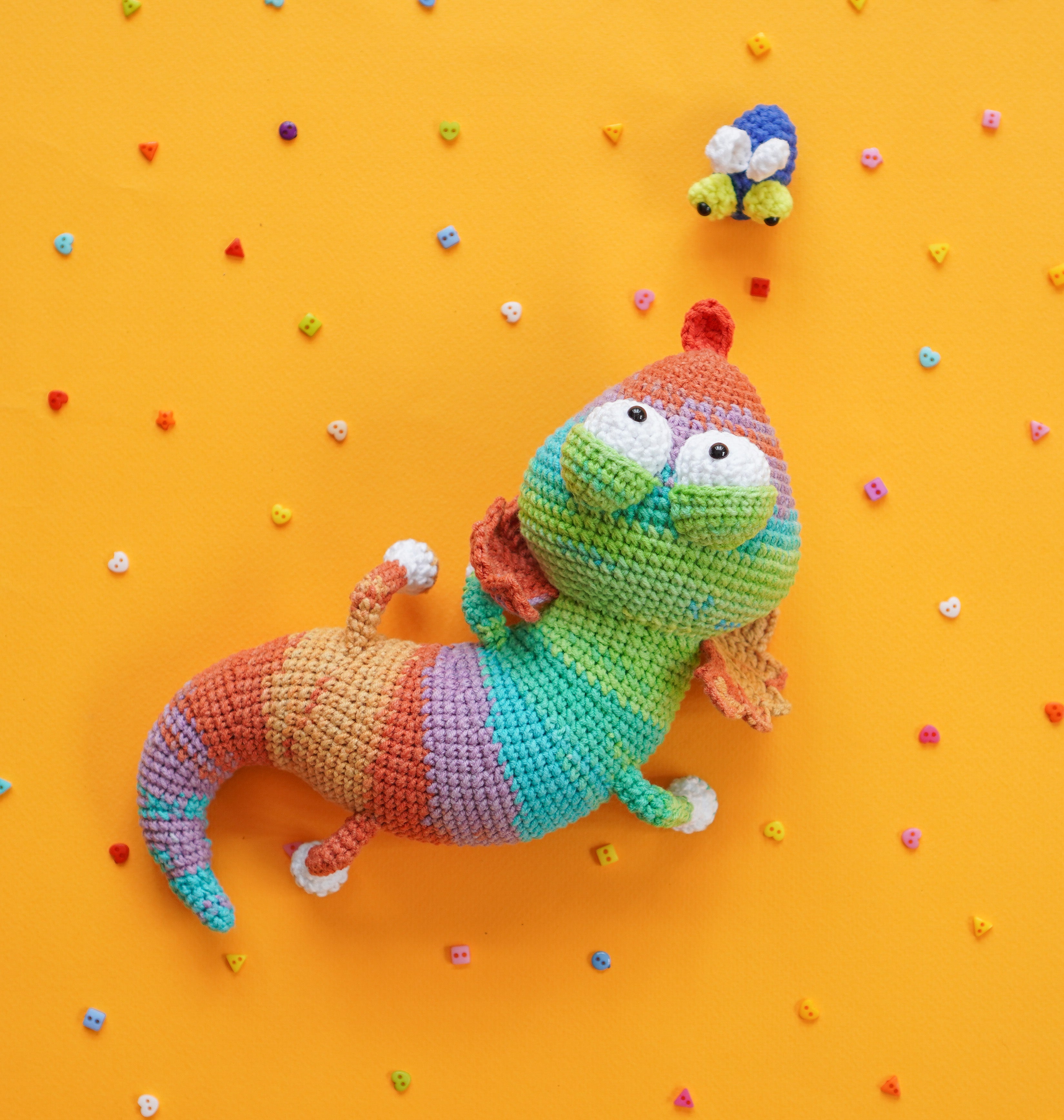 Geeky The Leopard Gecko Crochet Pattern by Aquariwool (Crochet Doll Pattern/Amigurumi Pattern for Baby gift)