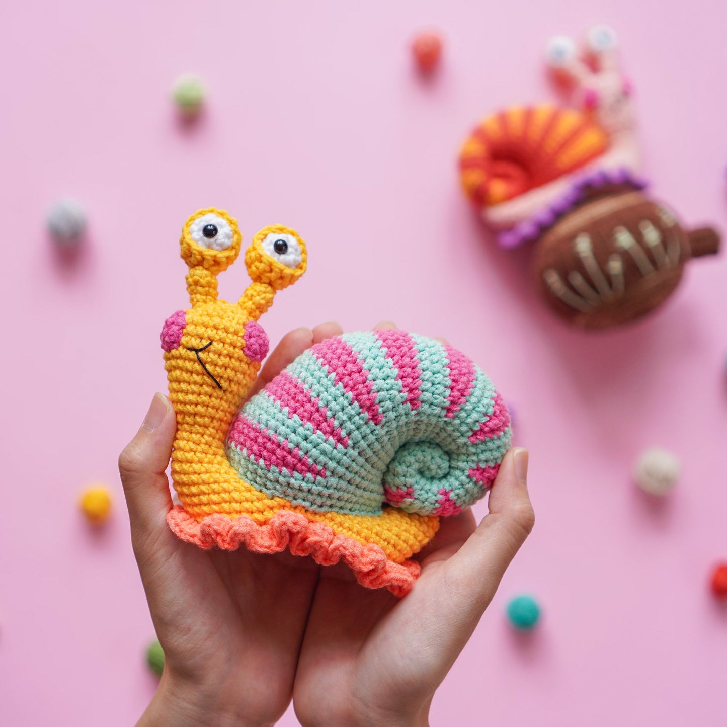 Slimy Snail Crochet Pattern: Amigurumi Doll (PDF)