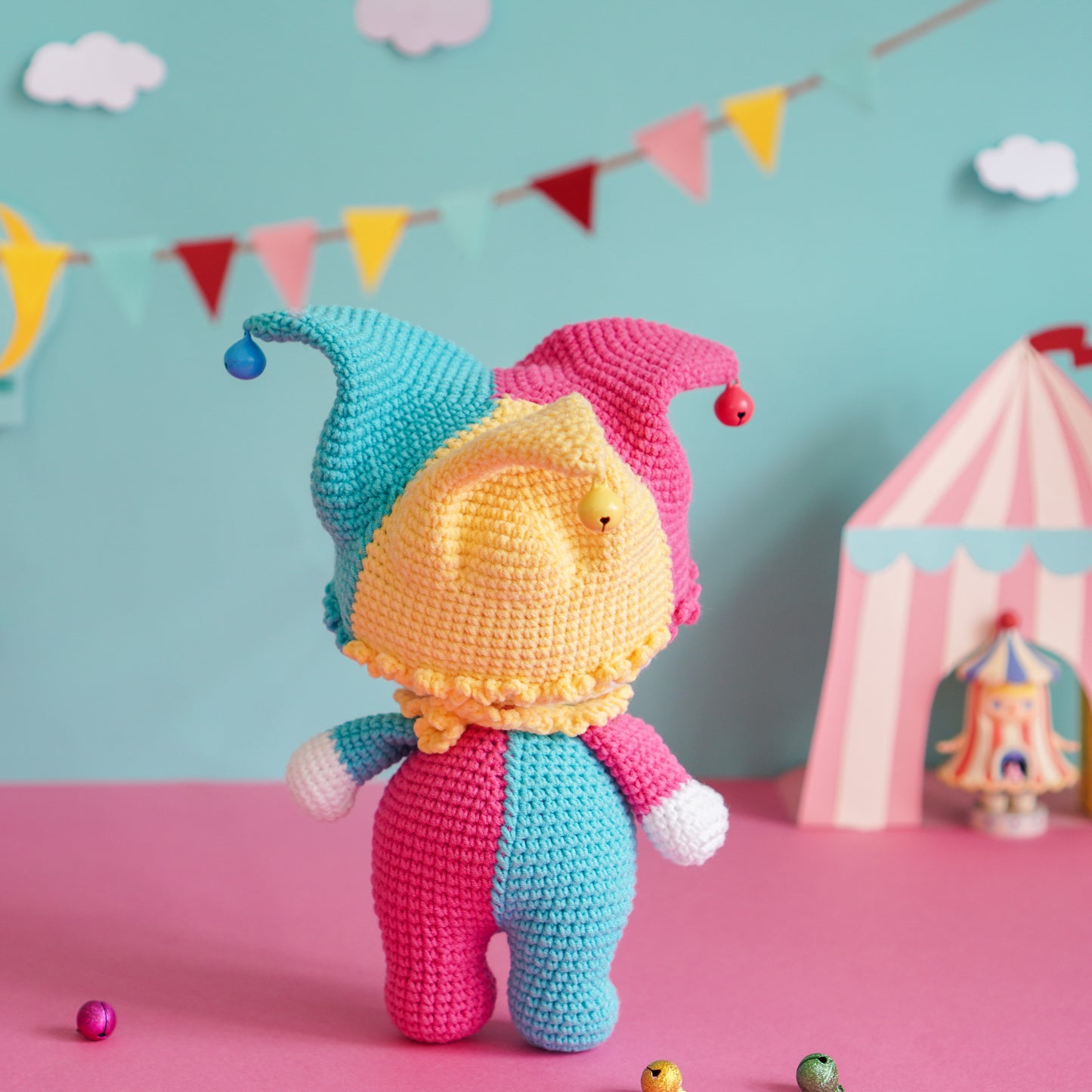 Sad Clown Amigurumi Crochet Pattern PDF – Circus Doll Plush Toy DIY Tutorial