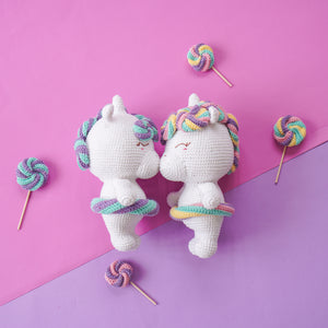 Lollipop Unicorn Crochet Pattern by Aquariwool Crochet (Crochet Doll Pattern/Amigurumi Pattern for Baby gift)