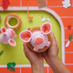 Load image into Gallery viewer, Food Cosplay Bundle: Mouse, Pig, Chicken, Cow Crochet Pattern by Aquariwool Crochet (Crochet Doll Pattern/Amigurumi Pattern for Baby gift)
