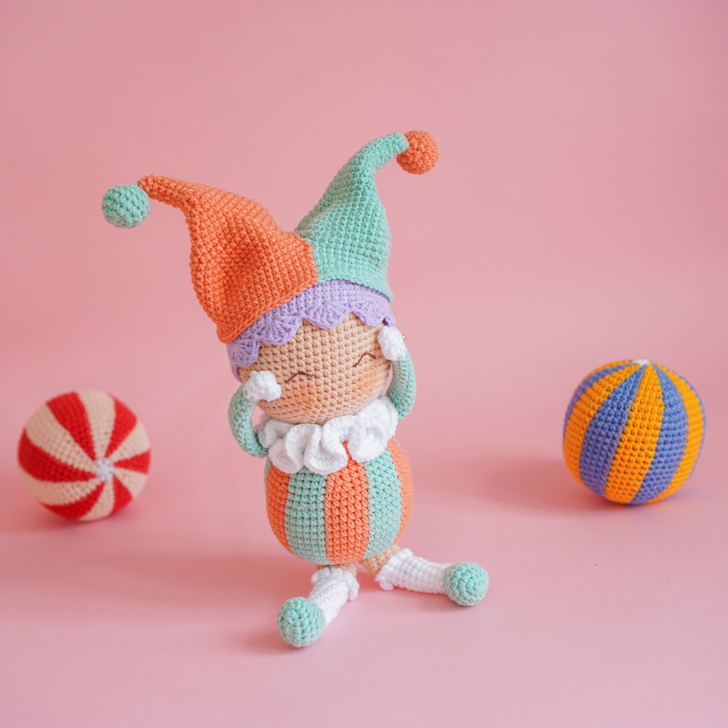 Circus Amigurumi Crochet Pattern Bundle PDF – Cute Clown & Animal Doll Plush Toy DIY Tutorial