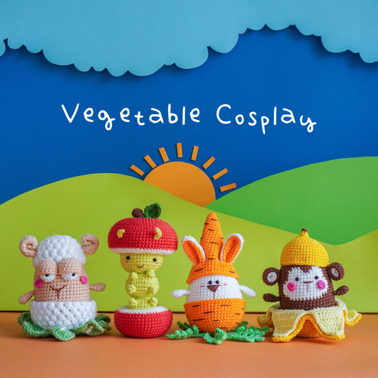 Vegetable Cosplay Amigurumi Crochet Pattern Bundle (PDF)