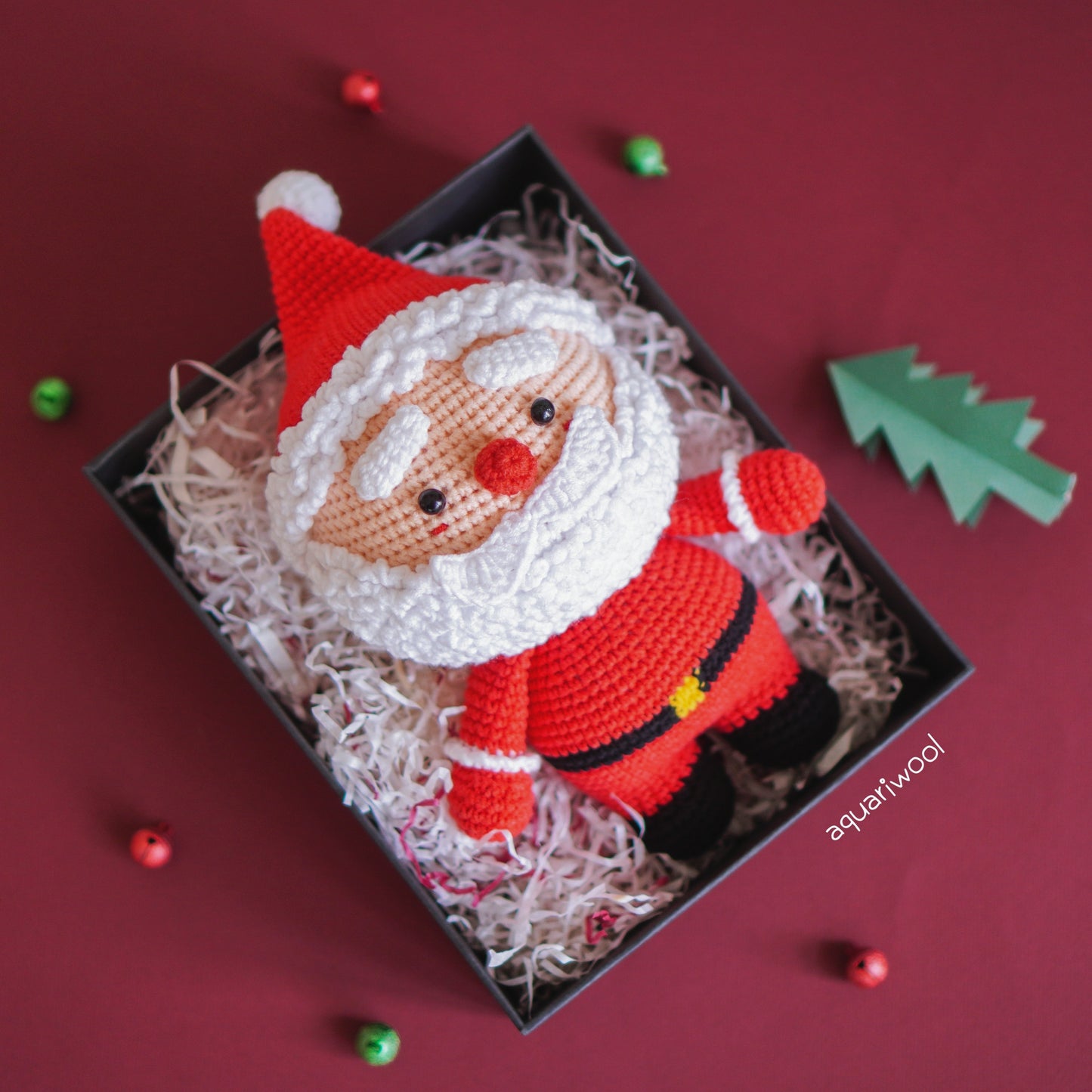Santa Crochet Pattern PDF – Amigurumi Christmas Doll Plush Toy DIY Tutorial
