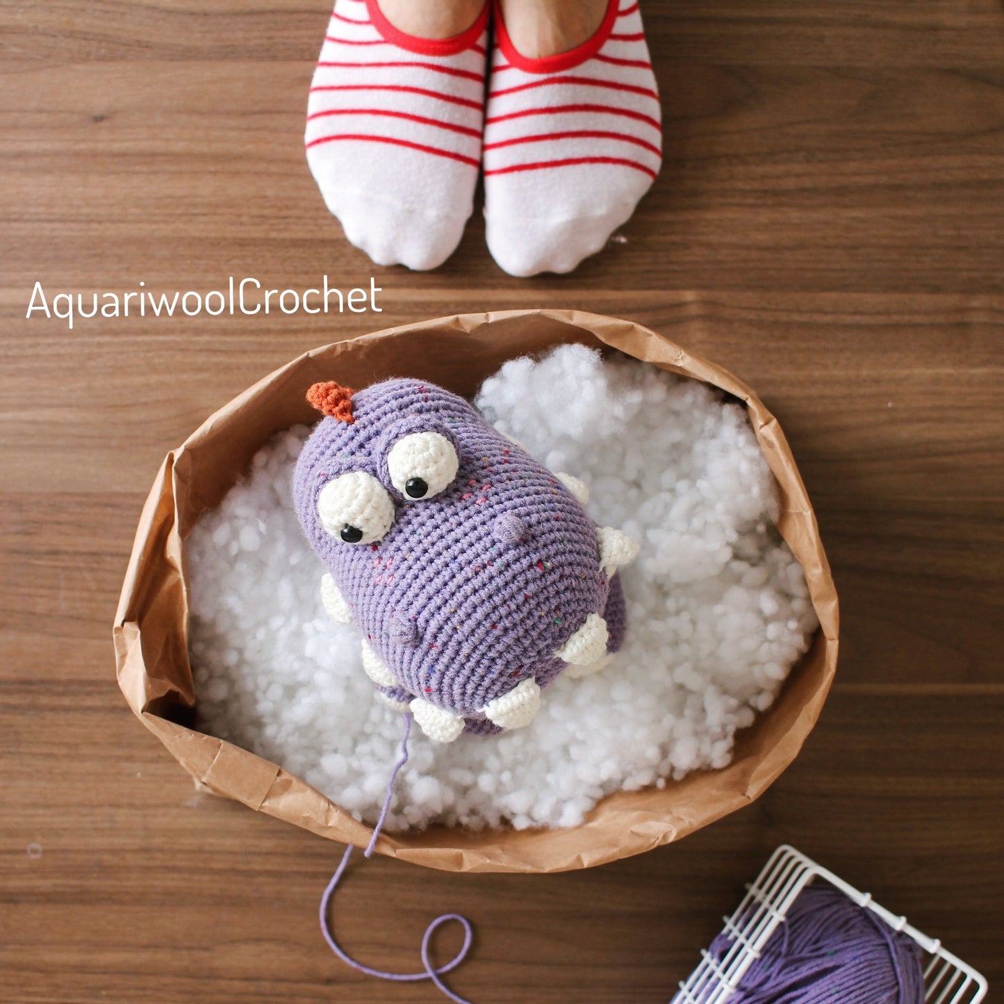 Dino Dinosaur Crochet Pattern: Amigurumi Doll (PDF)