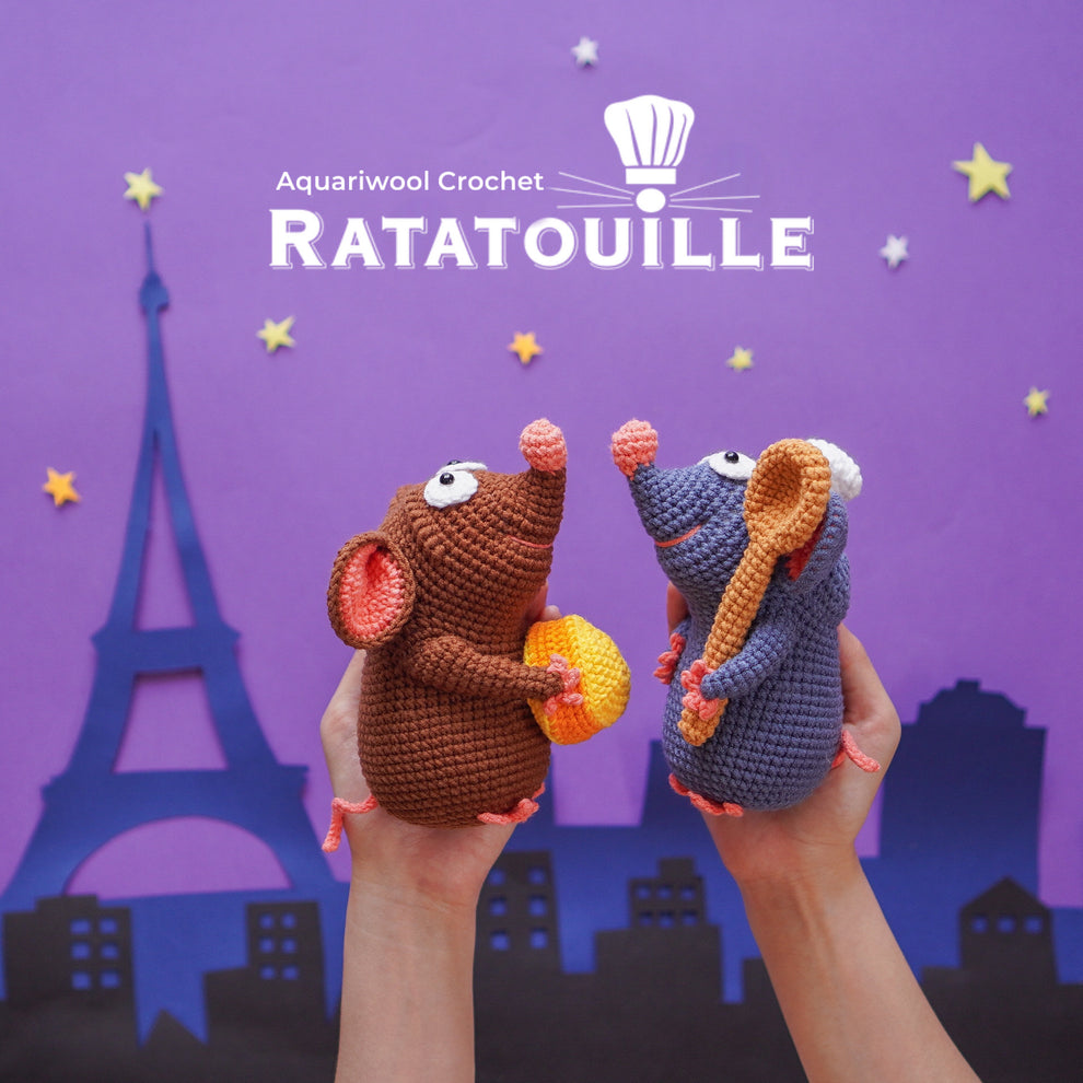 Crochet Remy Ratatouille Crochet Pattern: Remy & Emile Amigurumi Mouse Plush Toy (P ...