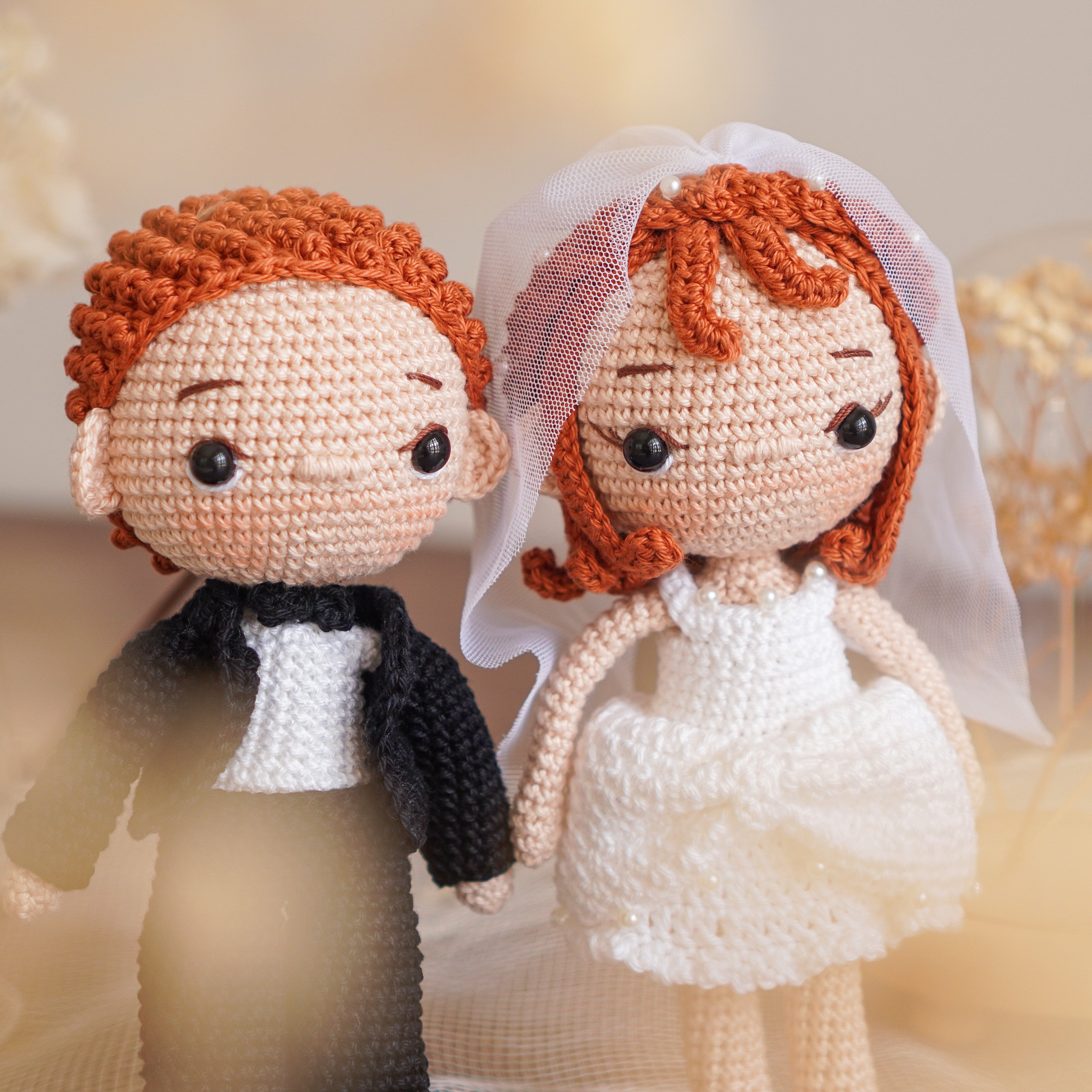 Couple Pattern Wedding Couple Crochet Pattern by Aquariwool Crochet (Crochet Doll Pat ...