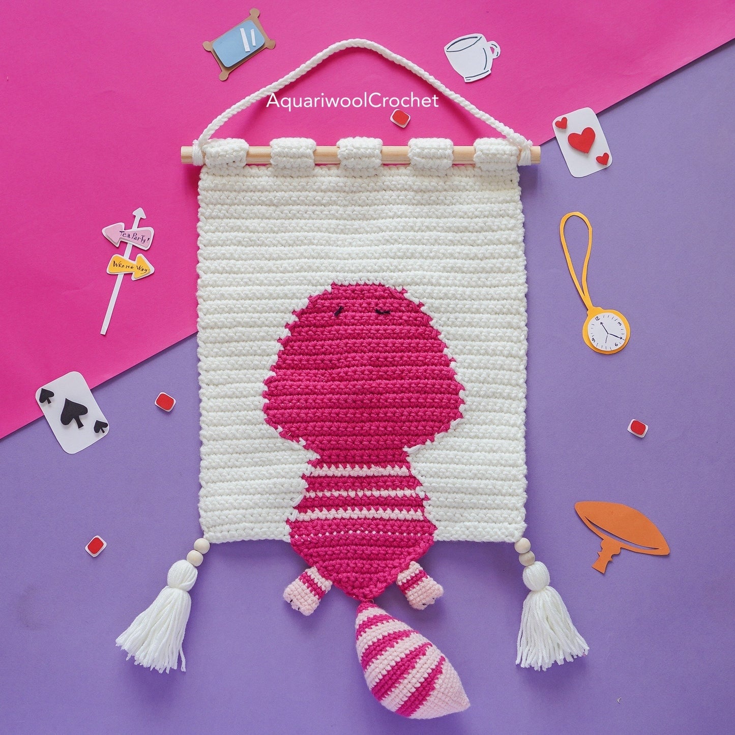 Cheshire Wall Hanging-Crochet Pattern