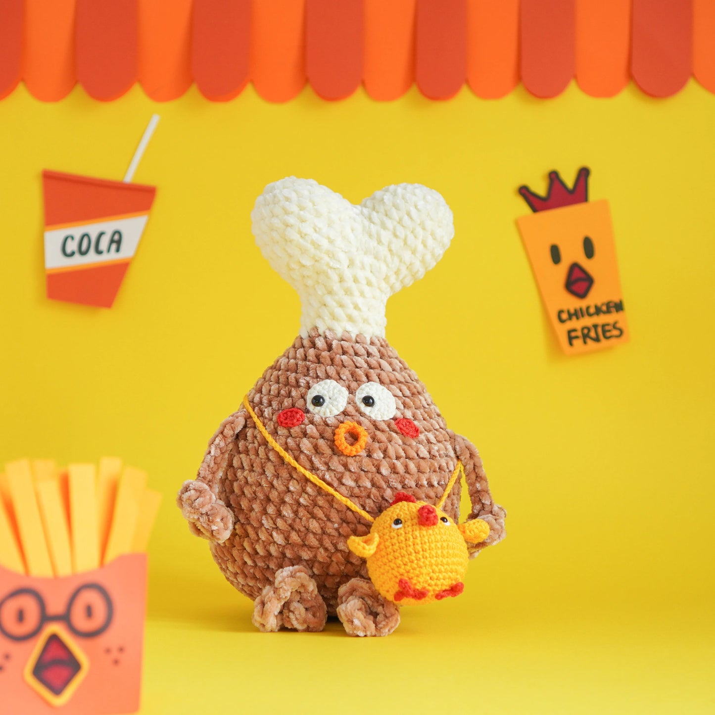 Chicken Drumstick Crochet Plushies Pattern