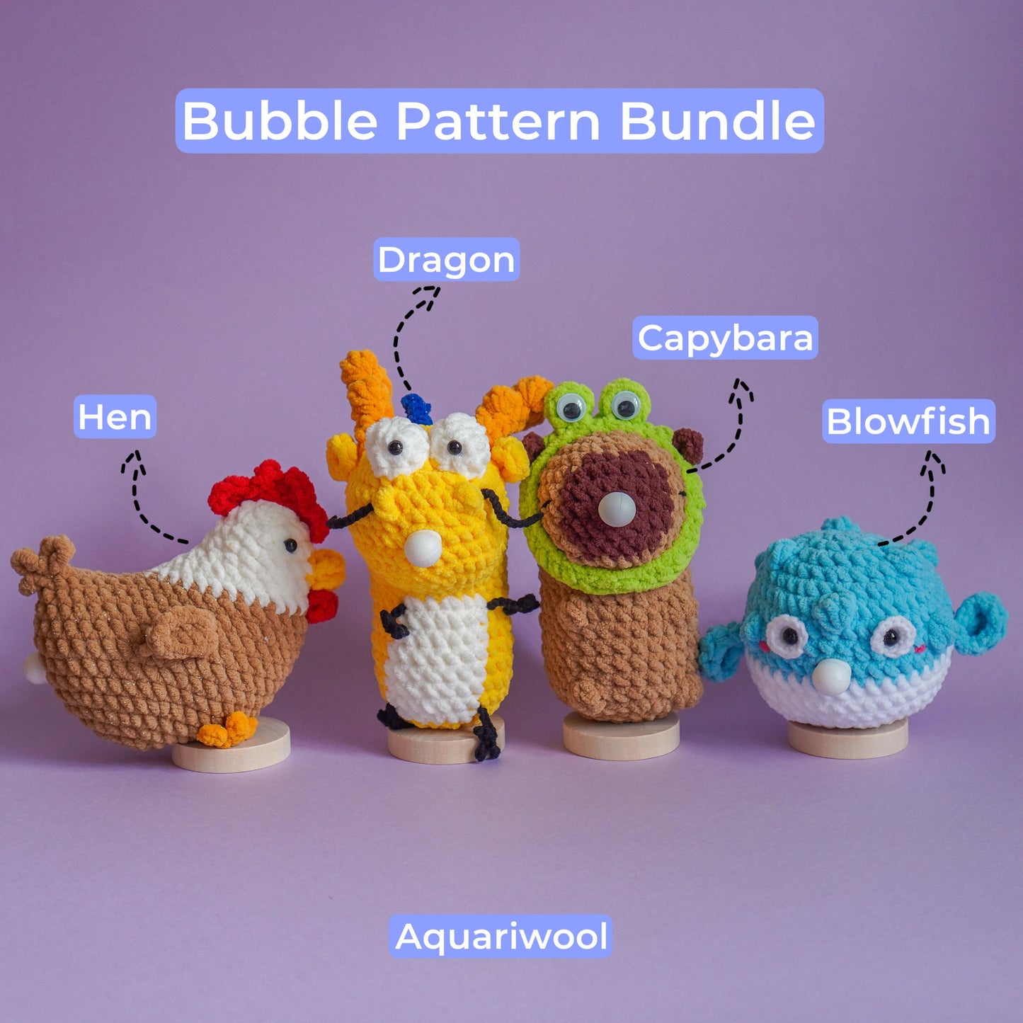 Bundle: Bubble Blowing-Crochet Plushies Pattern