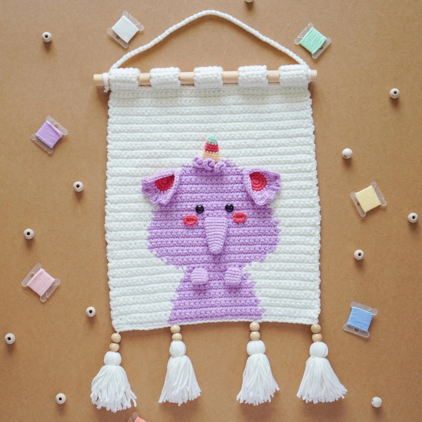 Bundle: (4 Wall Hangings) Pooh, Piglet, Eeyore, Lumpy-Crochet Pattern