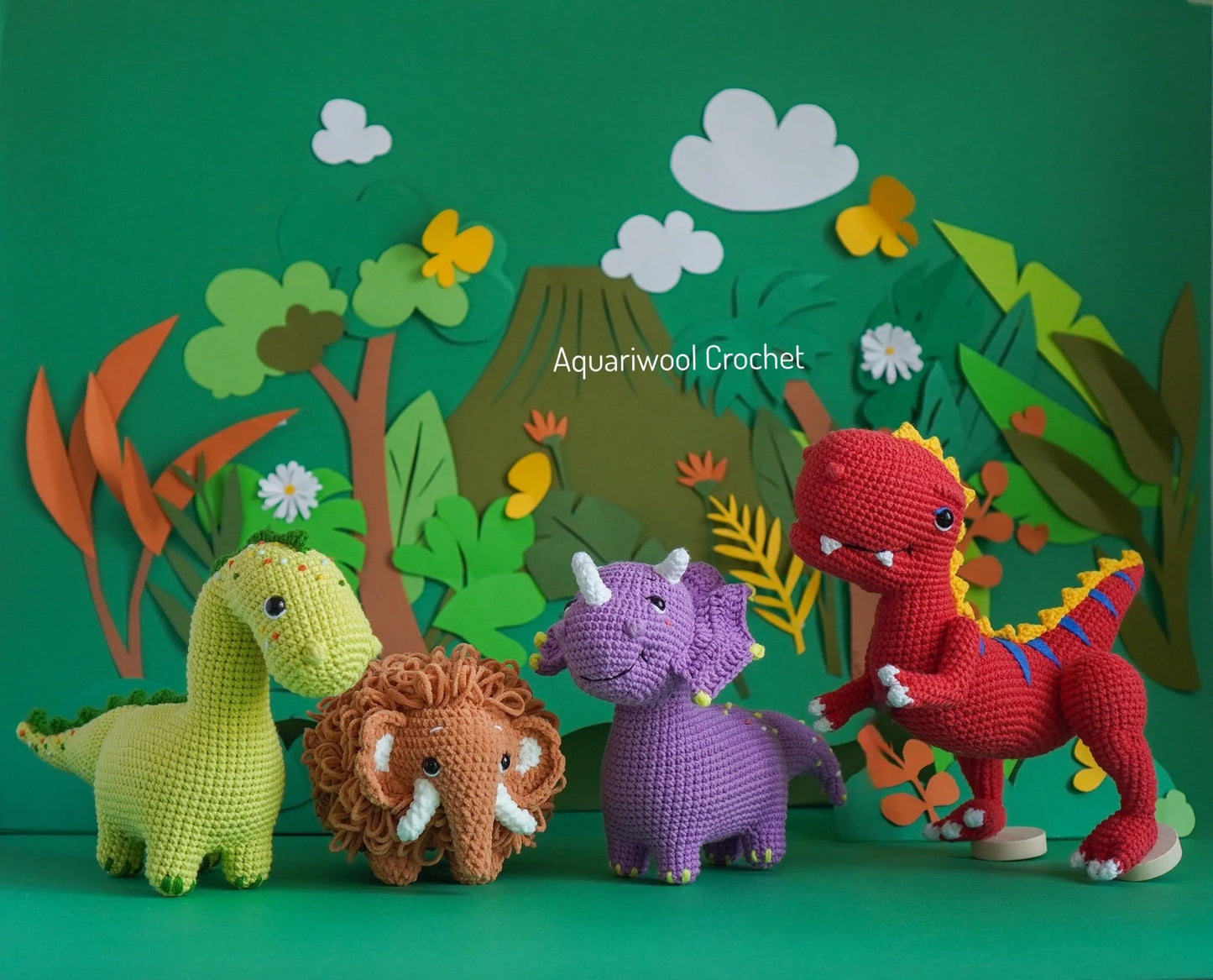 Crochet Dinosaur Pattern: Amigurumi T-Rex & Family (PDF Pattern)