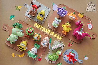 Botanimals Crochet Pattern Bundle: 16 Kawaii Amigurumi PDF (Digital Download)