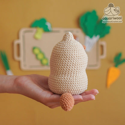 Peanotter Crochet Pattern PDF: Kawaii Peanut Otter Plush Toy (Digital Download)