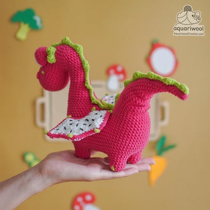 Dragon Fruit Crochet Pattern PDF: Kawaii Dragon Amigurumi