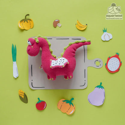 Dragon Fruit Crochet Pattern PDF: Kawaii Dragon Amigurumi