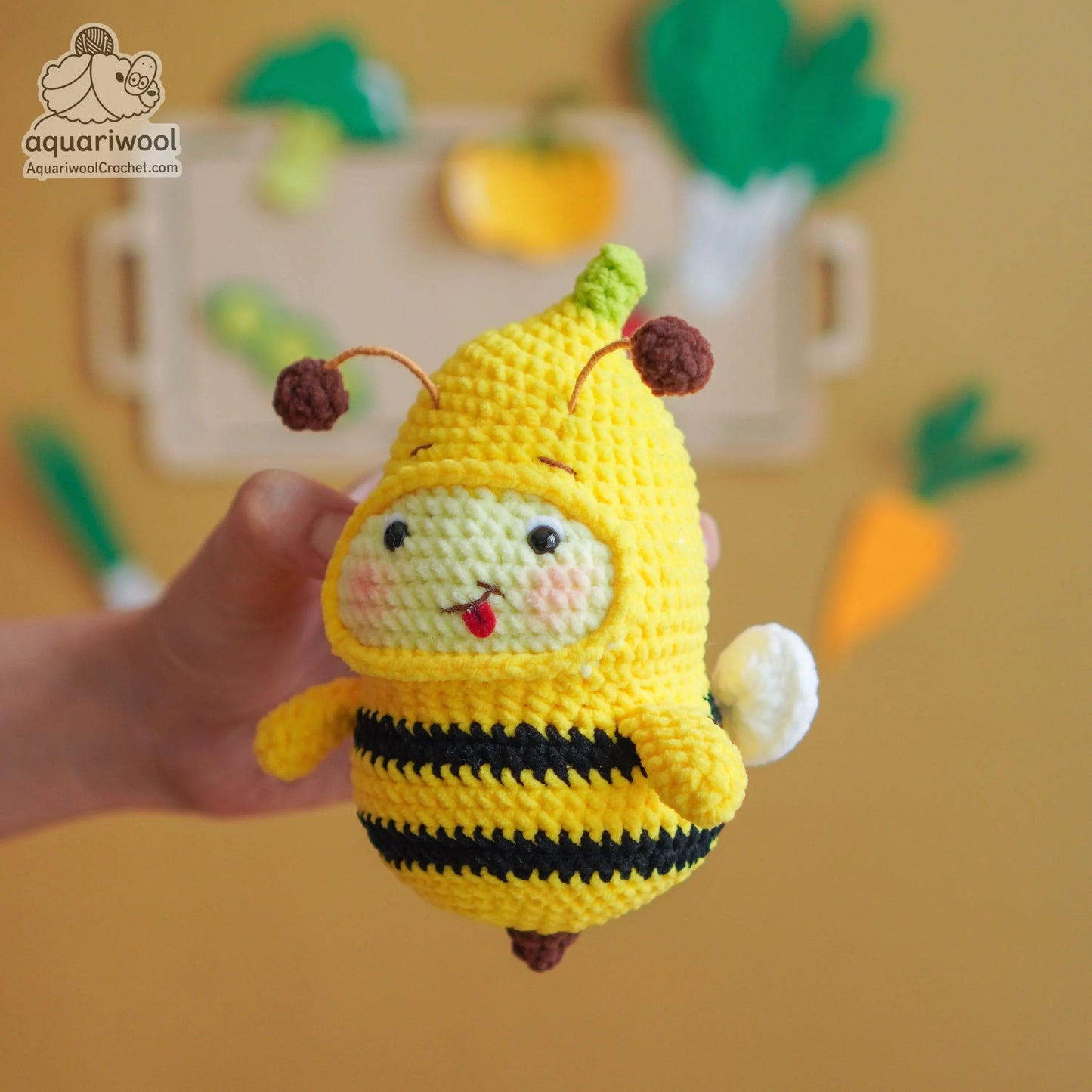 PDF – Beenana | Cute Kawaii Bee & Banana Plush Toy | Animal Vegetable Amigurumi