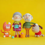 Load image into Gallery viewer, Full House: Pepaw, Memaw, Ginger &amp; Bingo Bundle Crochet Pattern by Aquariwool Crochet (Crochet Doll Pattern/Amigurumi Pattern for Baby gift)
