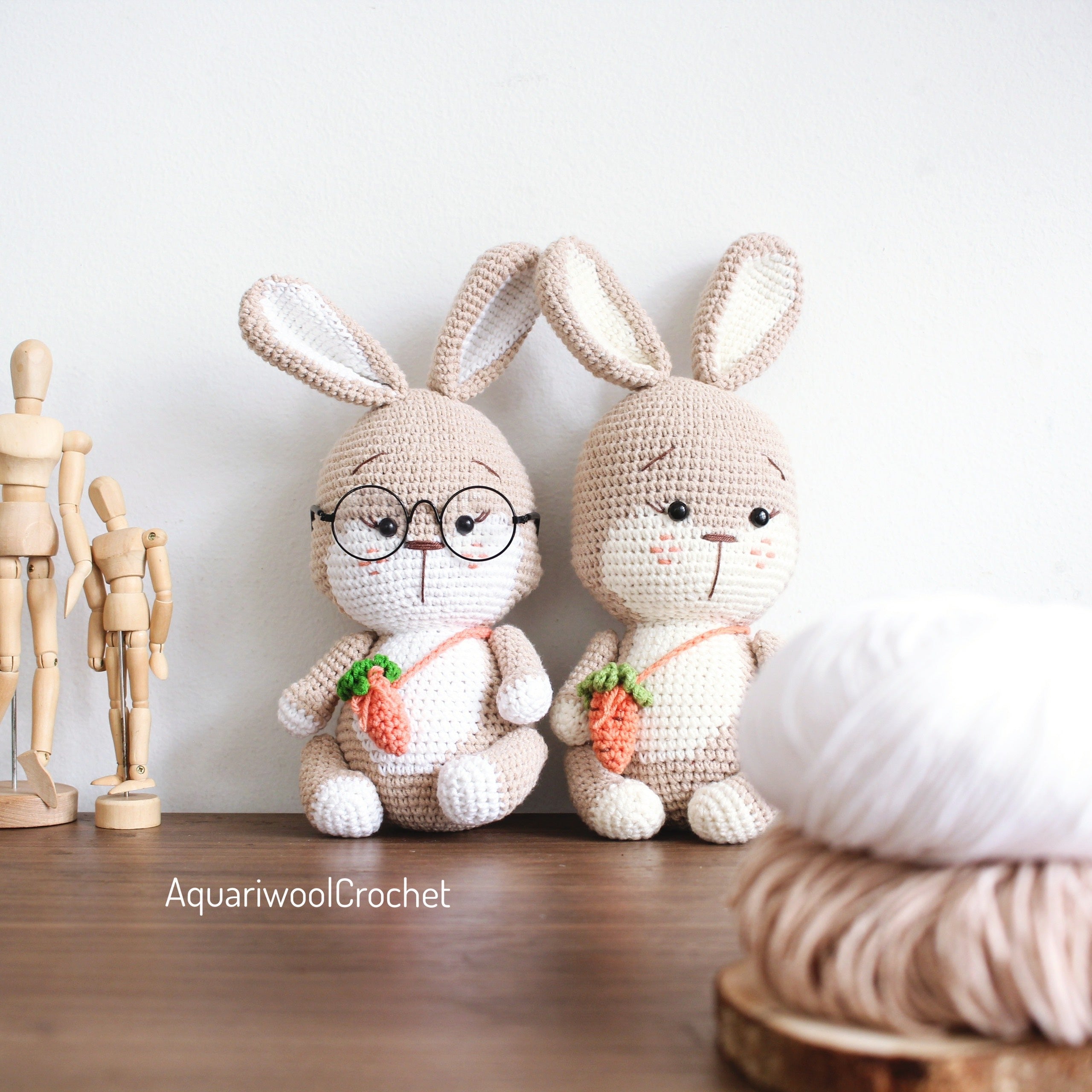 Dumpling The Bunny Crochet Pattern by Aquariwool Crochet (Crochet Doll Pattern/Amigurumi Pattern for Baby gift)