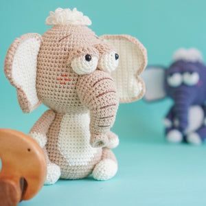 Jumbo The Elephant Crochet Pattern by Aquariwool Crochet (Crochet Doll Pattern/Amigurumi Pattern for Baby gift)