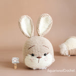 Load image into Gallery viewer, Dumpling The Bunny Crochet Pattern by Aquariwool Crochet (Crochet Doll Pattern/Amigurumi Pattern for Baby gift)
