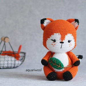 Fontaine The Fox Crochet Pattern by Aquariwool Crochet (Crochet Doll Pattern/Amigurumi Pattern for Baby gift)