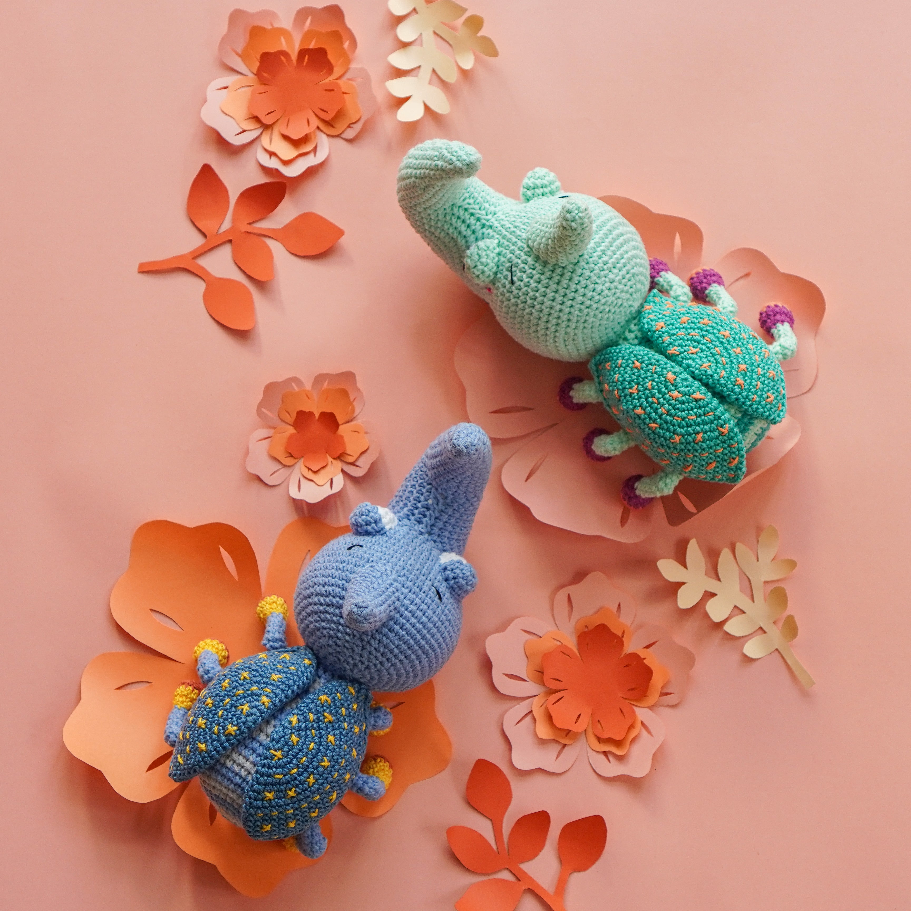 Hercules Beetle Crochet Pattern by Aquariwool Crochet (Crochet Doll Pattern/Amigurumi Pattern for Baby gift)