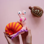 Load image into Gallery viewer, Slimy The Snail Slimy The Snail Crochet Pattern by Aquariwool Crochet (Crochet Doll Pattern/Amigurumi Pattern for Baby gift)
