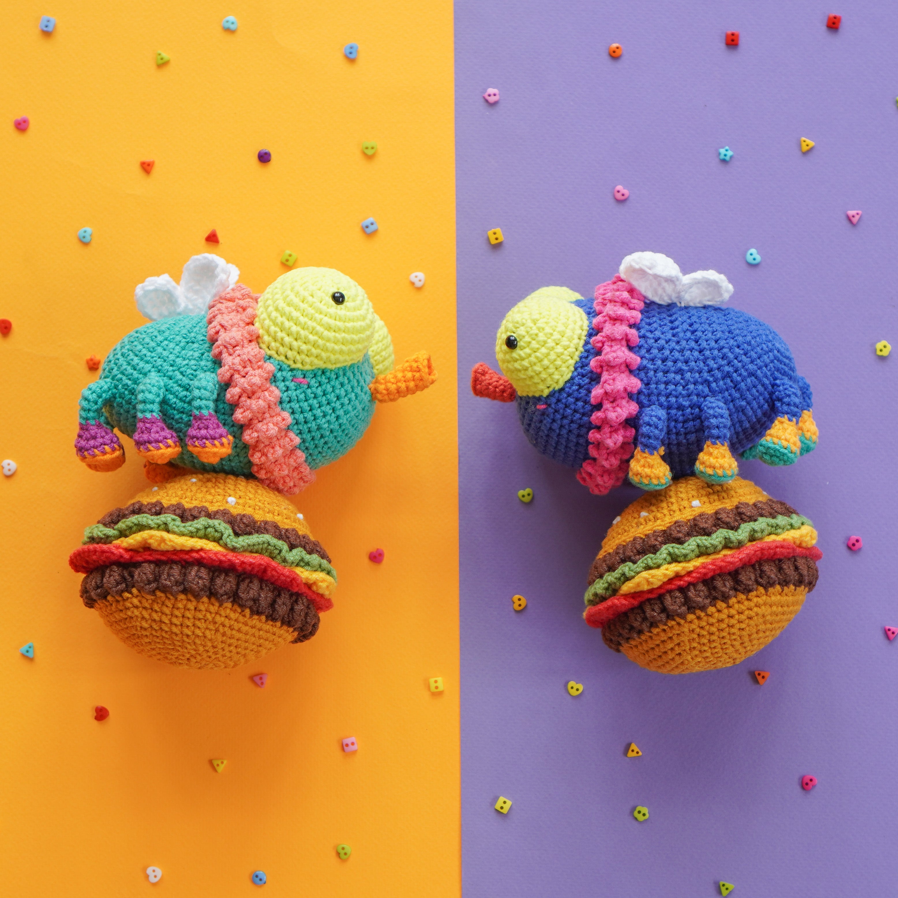 Bee & Fly: Crochet Pattern by Aquariwool (Crochet Doll Pattern/Amigurumi Pattern for Baby gift)