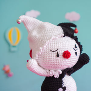 Sad Clown Crochet Pattern by Aquariwool Crochet (Crochet Doll Pattern/Amigurumi Pattern for Baby gift)