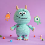 Load image into Gallery viewer, Little Monster Crochet Pattern by Aquariwool Crochet (Crochet Doll Pattern/Amigurumi Pattern for Baby gift)
