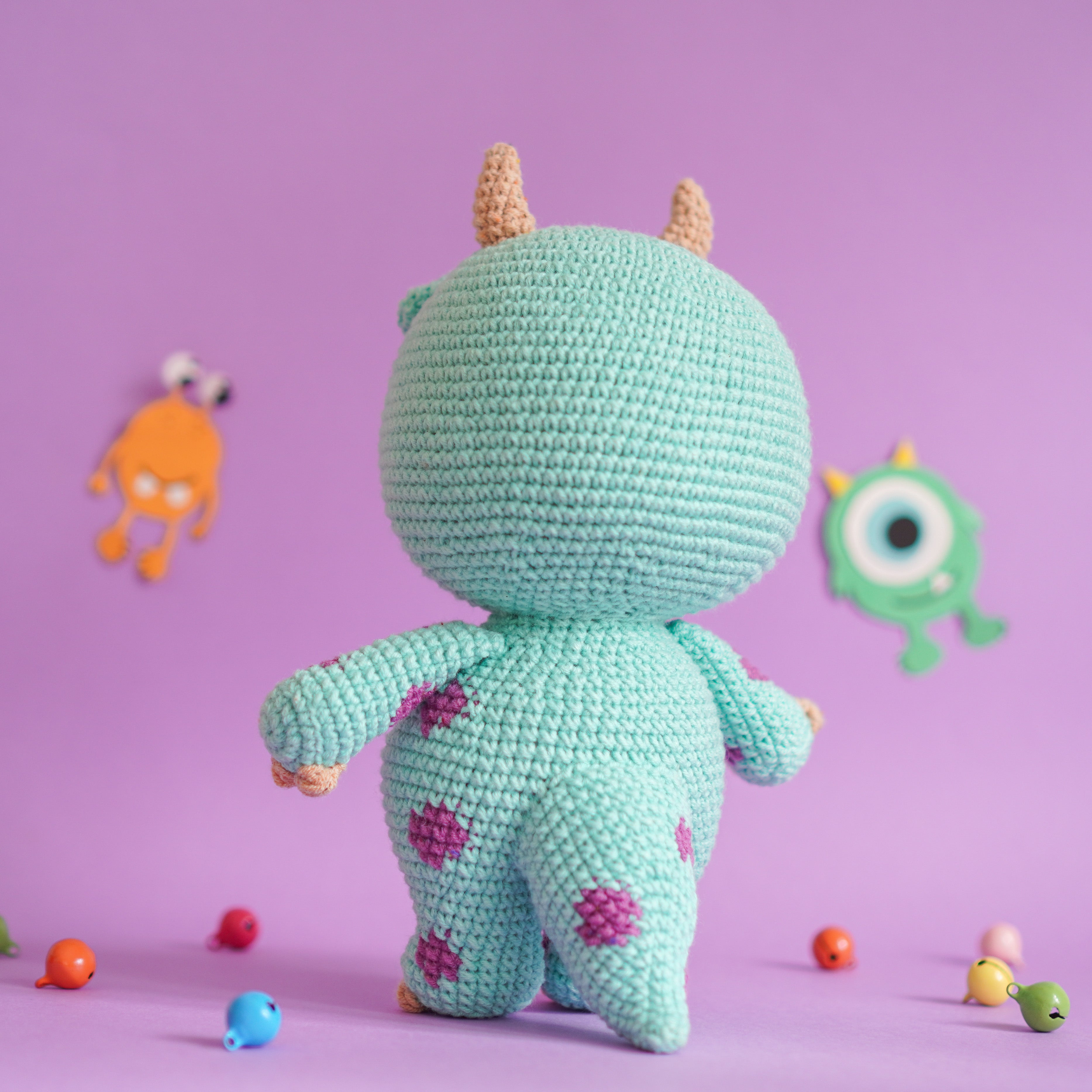 Little Monster Crochet Pattern by Aquariwool Crochet (Crochet Doll Pattern/Amigurumi Pattern for Baby gift)