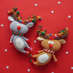 The Christmas Reindeer Crochet Pattern by Aquariwool Crochet (Crochet Doll Pattern/Amigurumi Pattern for Baby gift)