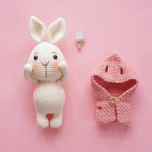 Amigurumi dolls and bunnies