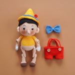 Charger l&#39;image dans la galerie, Pinocchio Crochet Pattern by Aquariwool Crochet (Crochet Doll Pattern/Amigurumi Pattern for Baby gift)

