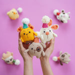 Load image into Gallery viewer, Party Amigurumi Bundle Crochet Pattern by Aquariwool Crochet (Crochet Doll Pattern/Amigurumi Pattern for Baby gift)
