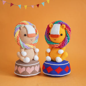 Circus Amigurumi Bundle Crochet Pattern by Aquariwool Crochet (Crochet Doll Pattern/Amigurumi Pattern for Baby gift)