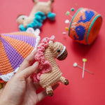 Load image into Gallery viewer, Merry Go Round Baby Mobile Crochet Pattern by Aquariwool Crochet (Crochet Doll Pattern/Amigurumi Pattern for Baby gift)
