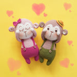 Charger l&#39;image dans la galerie, Valentine le couple de singes
